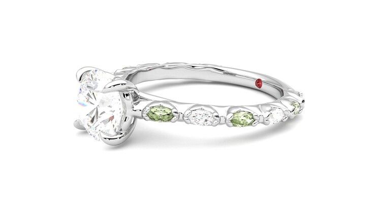 Taylor & Hart Liora Round Engagement Ring 360 degree image 23