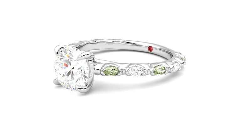 Taylor & Hart Liora Round Engagement Ring 360 degree image 24