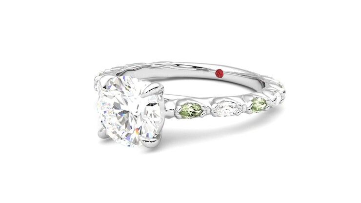 Taylor & Hart Liora Round Engagement Ring 360 degree image 25