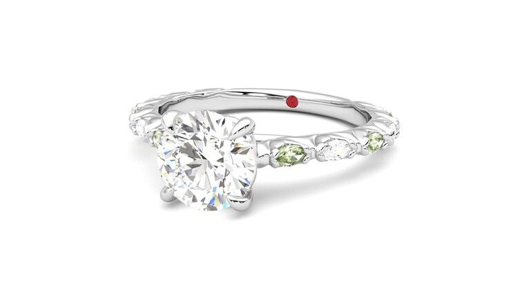 Taylor & Hart Liora Round Engagement Ring 360 degree image 26