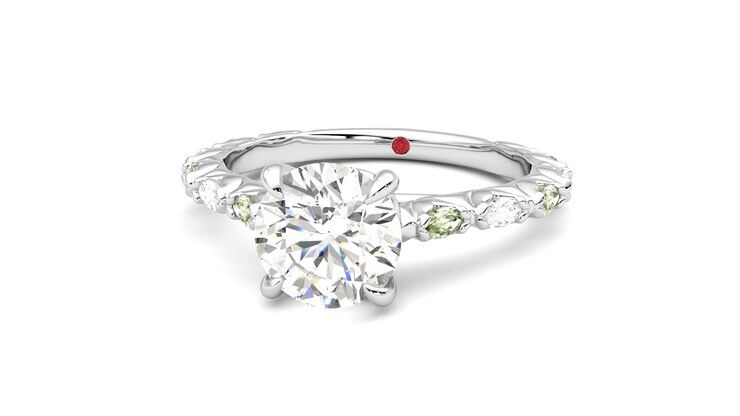 Taylor & Hart Liora Round Engagement Ring 360 degree image 27