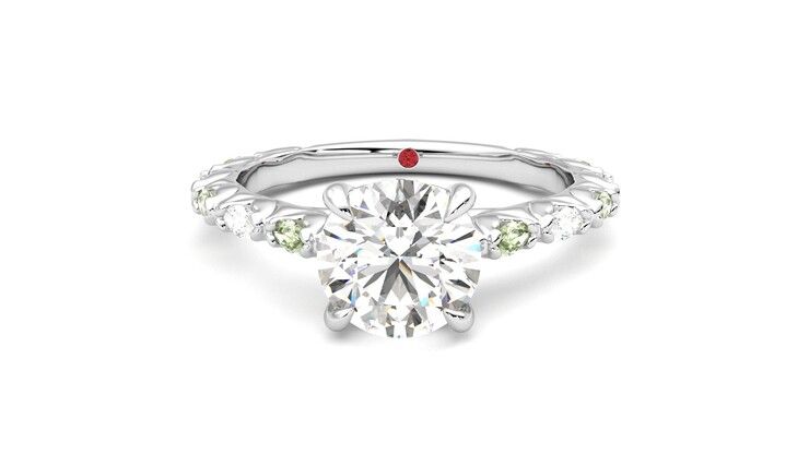 Taylor & Hart Liora Round Engagement Ring 360 degree image 29