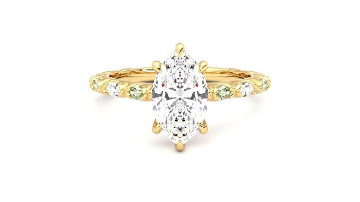 Taylor & Hart Liora Marquise Engagement Ring 360 degree image 0