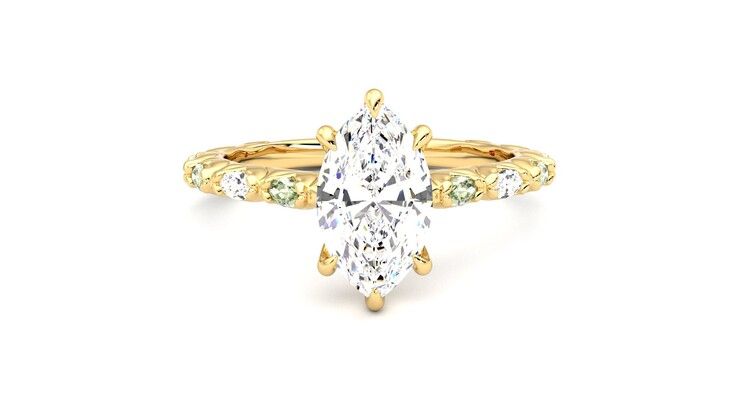 Taylor & Hart Liora Marquise Engagement Ring 360 degree image 1