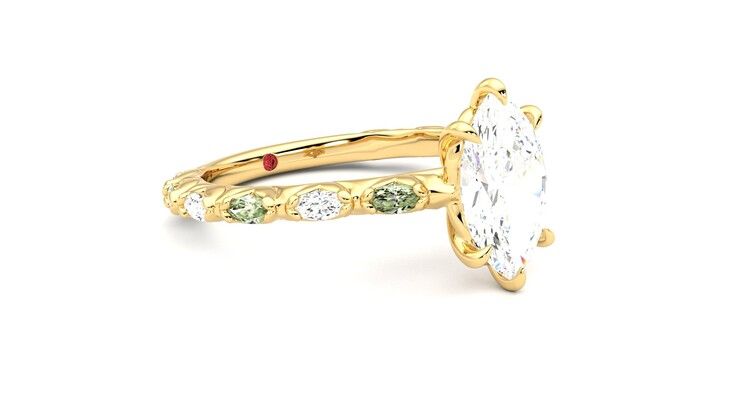 Taylor & Hart Liora Marquise Engagement Ring 360 degree image 6