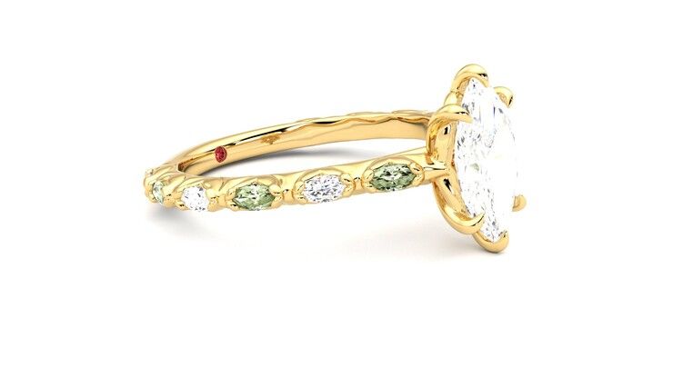 Taylor & Hart Liora Marquise Engagement Ring 360 degree image 7