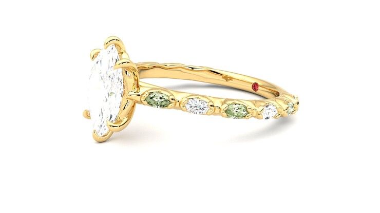 Taylor & Hart Liora Marquise Engagement Ring 360 degree image 23