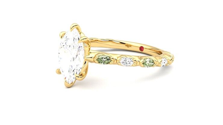 Taylor & Hart Liora Marquise Engagement Ring 360 degree image 24