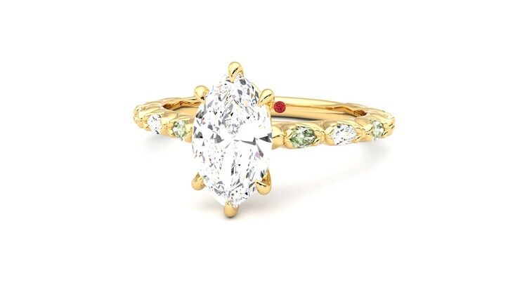 Taylor & Hart Liora Marquise Engagement Ring 360 degree image 27