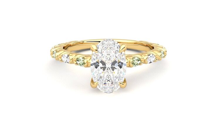 Taylor & Hart Liora Oval Engagement Ring 360 degree image 0