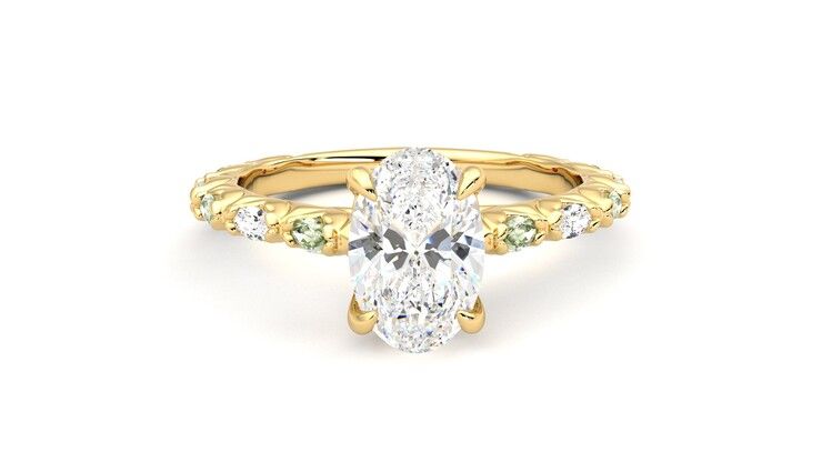 Taylor & Hart Liora Oval Engagement Ring 360 degree image 1