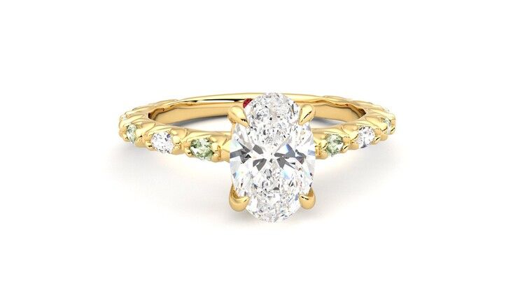 Taylor & Hart Liora Oval Engagement Ring 360 degree image 2