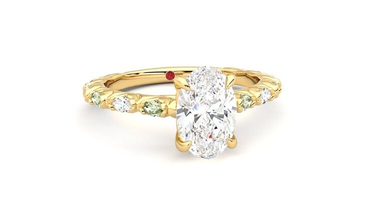 Taylor & Hart Liora Oval Engagement Ring 360 degree image 3