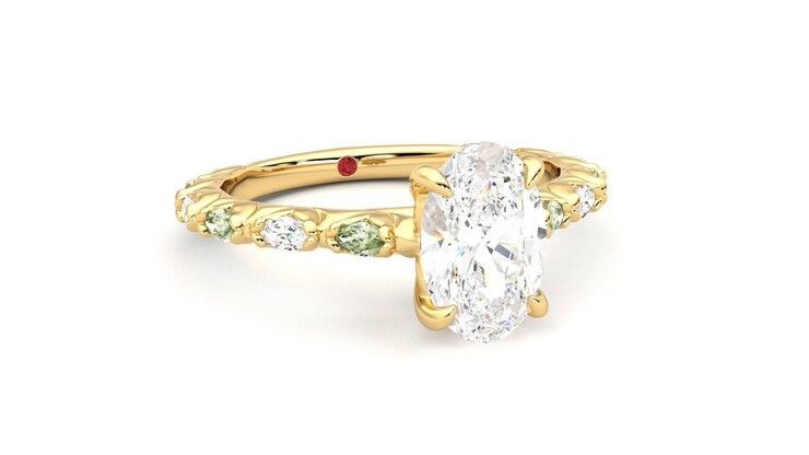 Taylor & Hart Liora Oval Engagement Ring 360 degree image 4