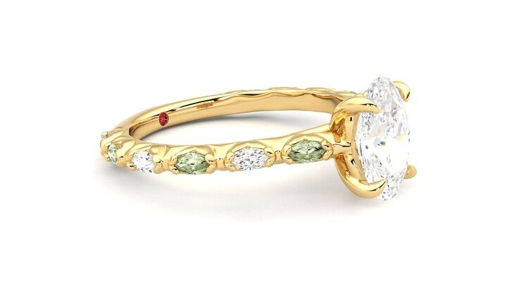 Taylor & Hart Liora Oval Engagement Ring 360 degree image 7
