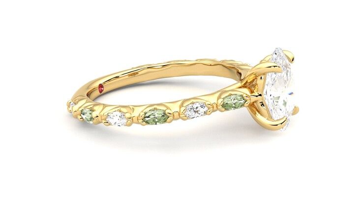 Taylor & Hart Liora Oval Engagement Ring 360 degree image 8
