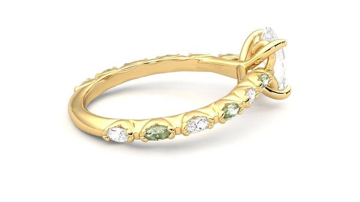 Taylor & Hart Liora Oval Engagement Ring 360 degree image 11