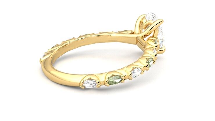 Taylor & Hart Liora Oval Engagement Ring 360 degree image 12