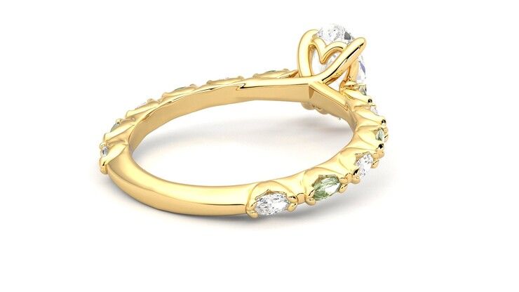 Taylor & Hart Liora Oval Engagement Ring 360 degree image 13