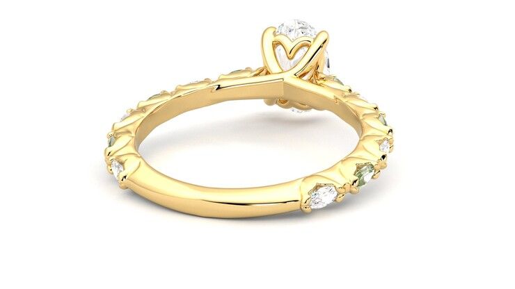 Taylor & Hart Liora Oval Engagement Ring 360 degree image 14