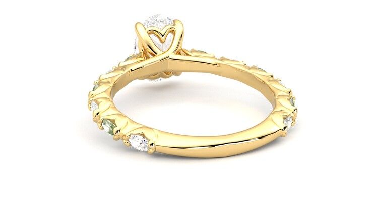 Taylor & Hart Liora Oval Engagement Ring 360 degree image 16