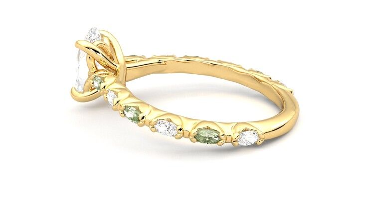 Taylor & Hart Liora Oval Engagement Ring 360 degree image 19