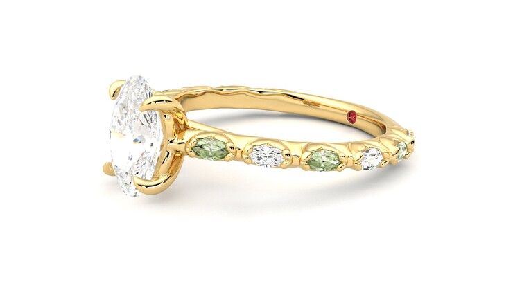 Taylor & Hart Liora Oval Engagement Ring 360 degree image 23