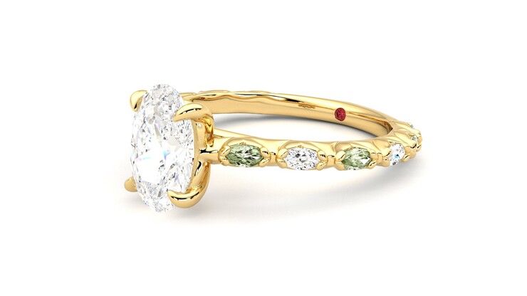 Taylor & Hart Liora Oval Engagement Ring 360 degree image 24