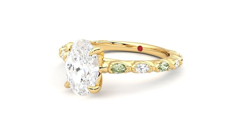 Taylor & Hart Liora Oval Engagement Ring 360 degree image 25