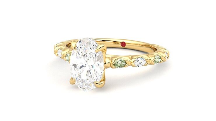Taylor & Hart Liora Oval Engagement Ring 360 degree image 26