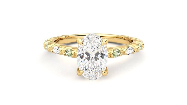 Taylor & Hart Liora Oval Engagement Ring 360 degree image 29