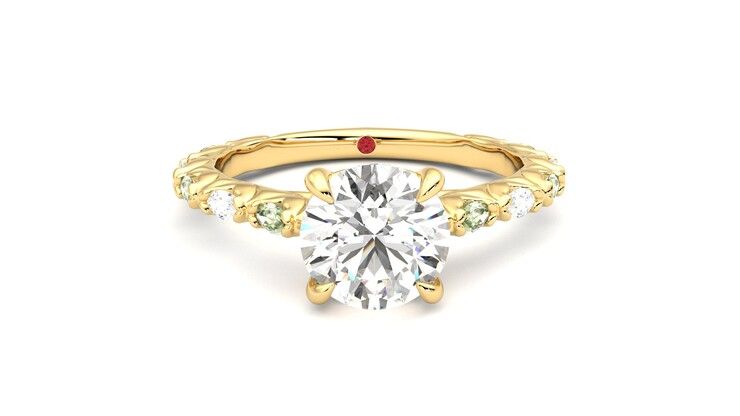 Taylor & Hart Liora Round Engagement Ring 360 degree image 1