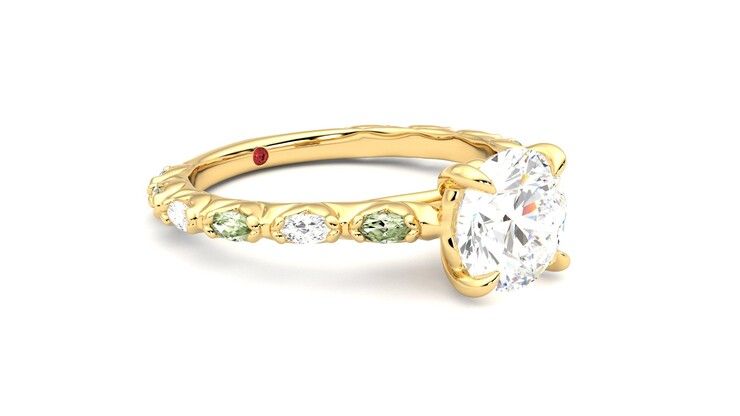 Taylor & Hart Liora Round Engagement Ring 360 degree image 6