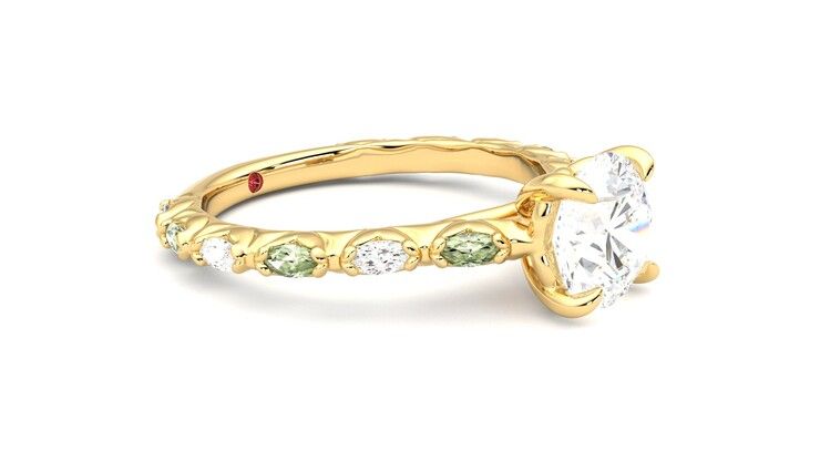 Taylor & Hart Liora Round Engagement Ring 360 degree image 7