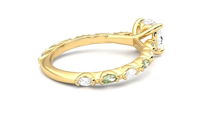 Taylor & Hart Liora Round Engagement Ring 360 degree image 12