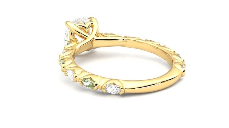 Taylor & Hart Liora Round Engagement Ring 360 degree image 17