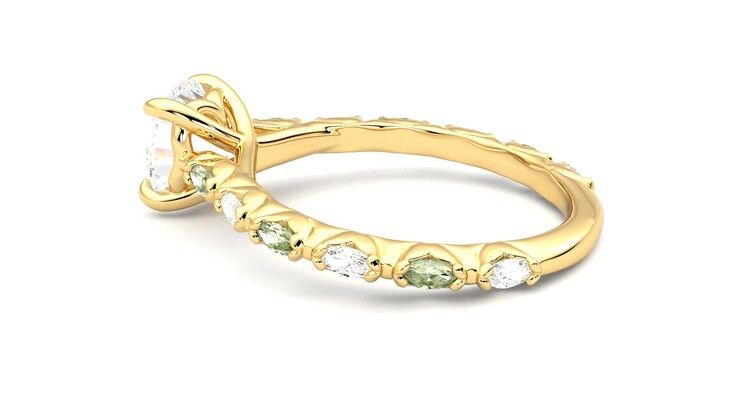 Taylor & Hart Liora Round Engagement Ring 360 degree image 19