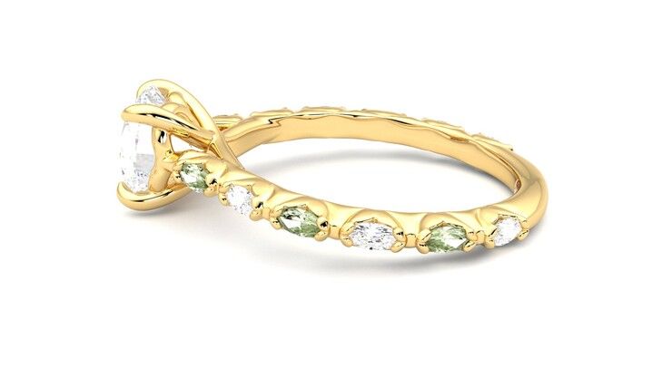 Taylor & Hart Liora Round Engagement Ring 360 degree image 20