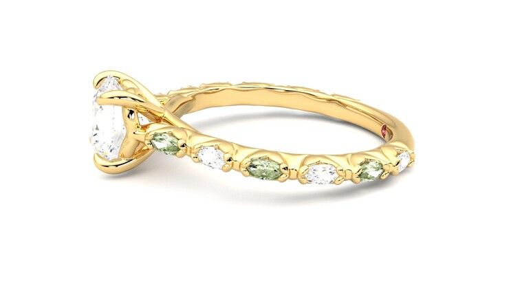 Taylor & Hart Liora Round Engagement Ring 360 degree image 21
