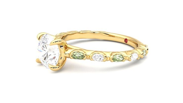 Taylor & Hart Liora Round Engagement Ring 360 degree image 23