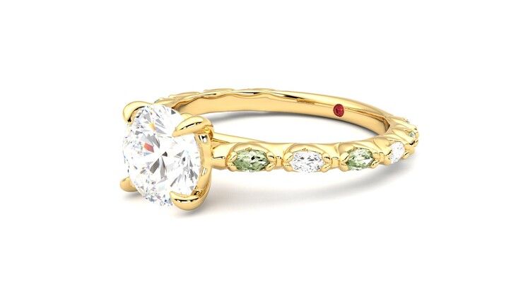 Taylor & Hart Liora Round Engagement Ring 360 degree image 24