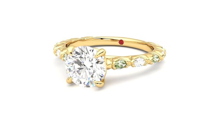 Taylor & Hart Liora Round Engagement Ring 360 degree image 26