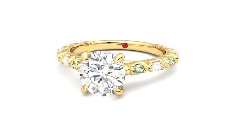 Taylor & Hart Liora Round Engagement Ring 360 degree image 27