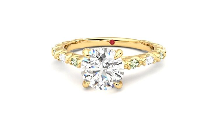 Taylor & Hart Liora Round Engagement Ring 360 degree image 28