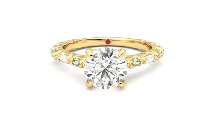 Taylor & Hart Liora Round Engagement Ring 360 degree image 29
