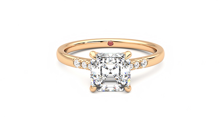 Taylor & Hart Lissome Asscher Engagement Ring 360 degree image 0