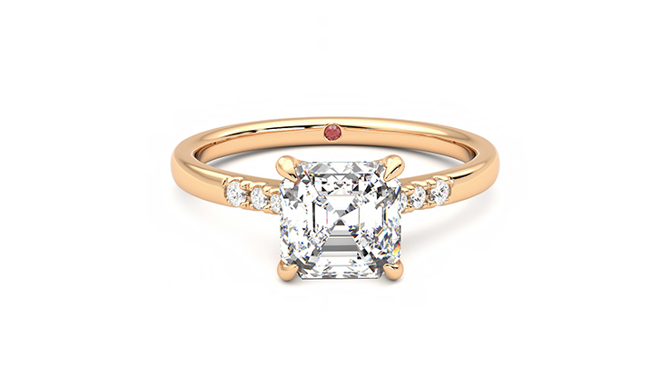 Taylor & Hart Lissome Asscher Engagement Ring 360 degree image 1