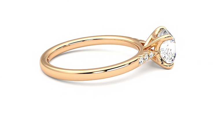 Taylor & Hart Lissome Asscher Engagement Ring 360 degree image 10