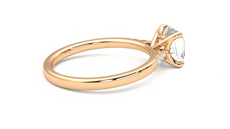 Taylor & Hart Lissome Asscher Engagement Ring 360 degree image 11