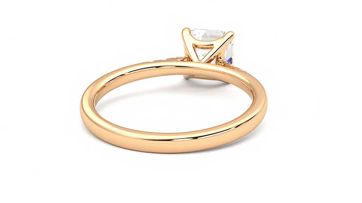 Taylor & Hart Lissome Asscher Engagement Ring 360 degree image 14